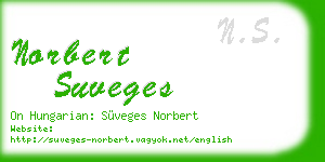norbert suveges business card