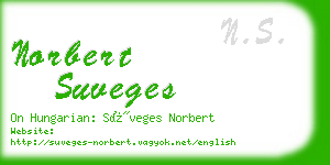 norbert suveges business card